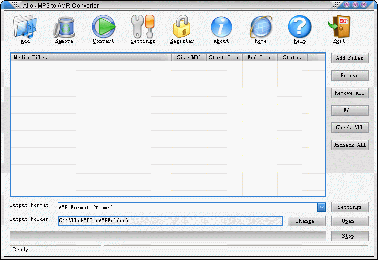 Allok MP3 to AMR Converter - MP3 to AMR, WAV to AMR, AMR to MP3, AMR to WAV, AMR Converter
