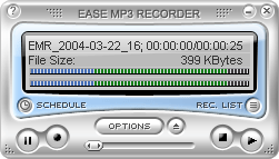 Ease MP3 Recorder may record sound which are played through your sound card and any other sound sources like microphone, VCR, Audio tape player etc.
