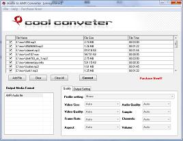Cool Audio to AMR Converter is an all-in-one and professional AMR audio conversion software.