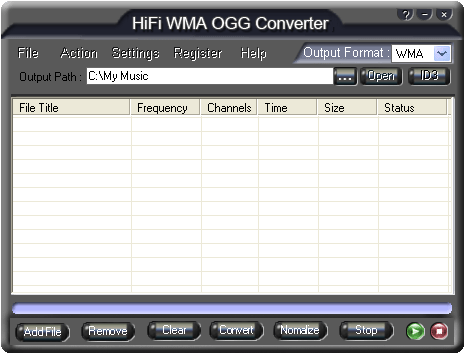 HiFi WMA OGG Converter - Convert WMA to OGG files, OGG to WMA Converter software