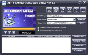 iWellsoft All to AMR MP3 AAC AC3 Converter  - convert video and audio formats to AMR MP3 AAC AC3, AMR MP3 AAC AC3 Converter