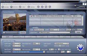Allead DVD Ripper - Powerful tools for backup your home DVD disc on hard-disk.