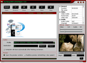 AnyMpeg DVD to iPod Ripper is a powerful easy-to-use DVD to iPod Ripper software