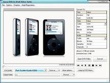 Avex DVD to iPod Video Suite is a One-click, All-in-One solution to convert iPod movies from DVDs, TV shows and home videos.