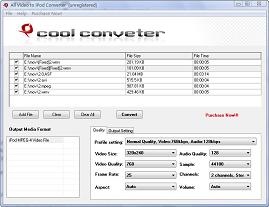 Convert almost all popular video formats to iPod video format.