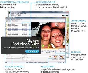 Movavi iPod Video Suite - convert to ipod. Video and DVDs to iPod.
