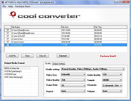 Cool All Video to MP4 MPEG Converter is a professional MP4 and MPEG converter