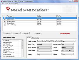 Cool MP4 MPEG to All Video Converter can help you convert your MP4, MPEG video files to all other popular video formats.