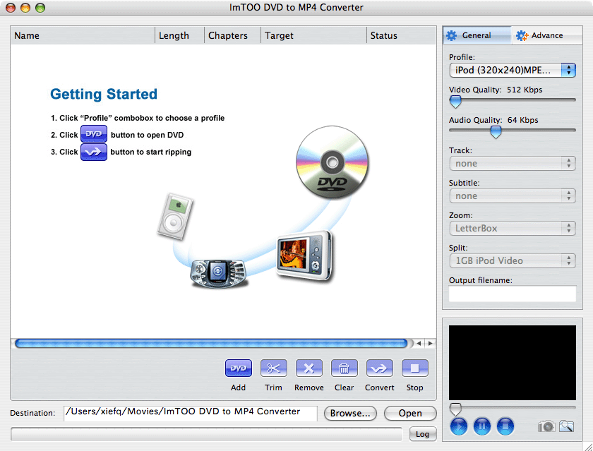 ImTOO DVD to MP4 Converter for Mac - Mac DVD to MP4 Converter/Ripper