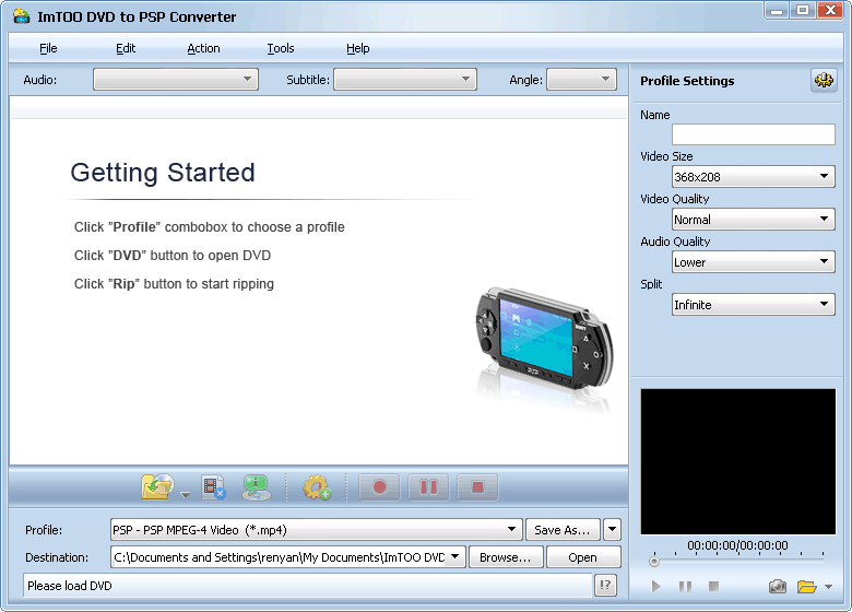 ImTOO DVD to PSP Suite - Convert DVD to PSP, PSP Movie Converter