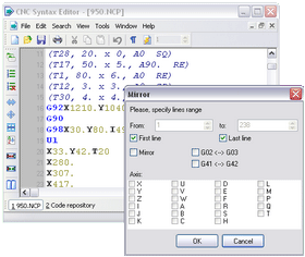 CNC Editor - NC program editor with specific tools, features and syntax highlighting | AGG Software