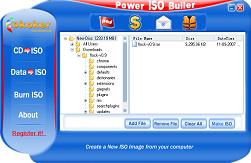 Power ISO Builder can help you create a ISO file from your computer, and burn the ISO file to a CD/DVD-R disc.