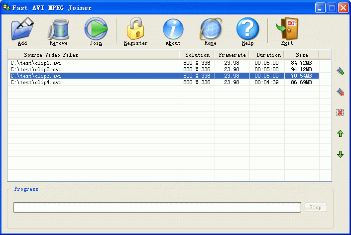 Fast AVI MPEG Joiner - join several AVI or MPEG files into bigger one.