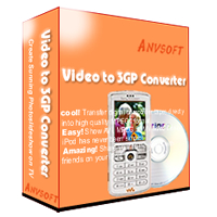 Anvsoft Video to 3GP Converter transform raw videos into professional-looking movies and convert them to 3GP MP4 format files playable on cellular phone.