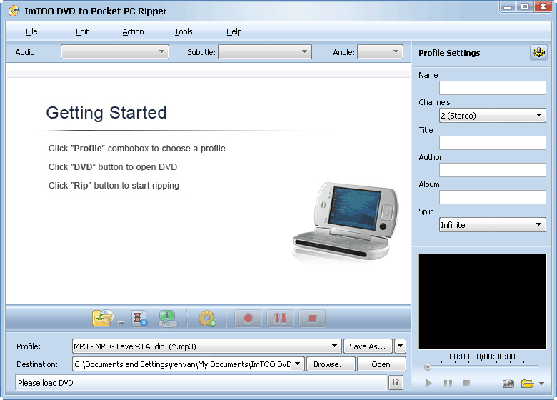 ImTOO DVD to Pocket PC Ripper - Convert DVD to Pocket PC video