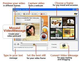 Movavi VideoMessage lets you create video postcards for your friends and family.