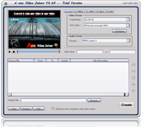 A-one Video Joiner Guide - Join AVI MPEG WMV MOV RM video