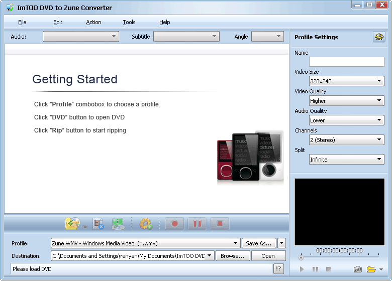 DVD to Zune Converter: Convert DVD to Zune, Rip DVD movie to Zune converter software