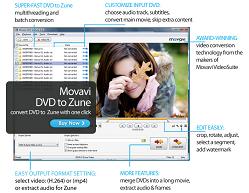 Movavi DVD to Zune - DVD to Zune converter.