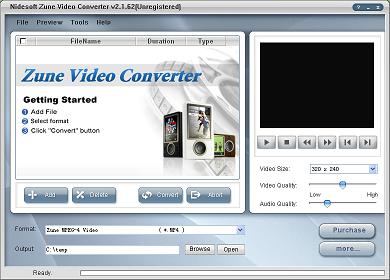 Nidesoft Zune video Converter - Convert Video to Zune, Zune Movie Converter, Video to Zune Converter