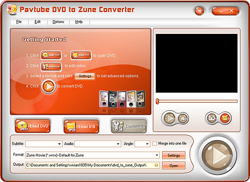 Pavtube DVD to Zune Converter - Best DVD to Zune software, Rip DVD to WMV Zune.