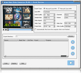 A-one Video to Zune Converter - Convert AVI MPEG WMV MOV RM Video to Zune Converter